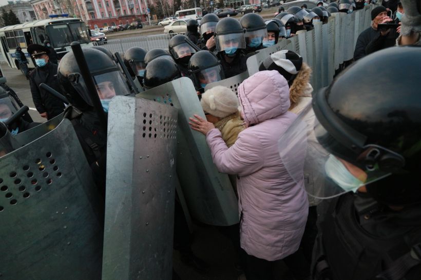 Митинг за Навального в Барнауле, 21.04.2021 Фото:Олег Укладов