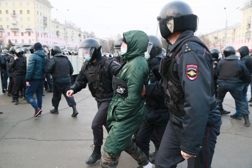 Митинг за Навального в Барнауле, 21.04.2021 Фото:Олег Укладов