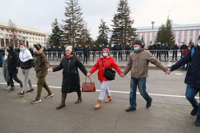 Митинг за Навального в Барнауле, 21.04.2021 Фото:Олег Укладов