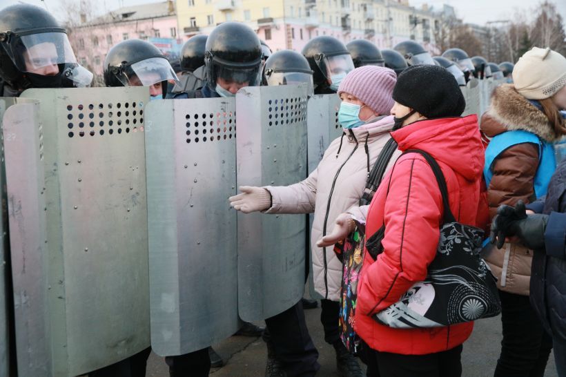 Митинг за Навального в Барнауле, 21.04.2021 Фото:Олег Укладов