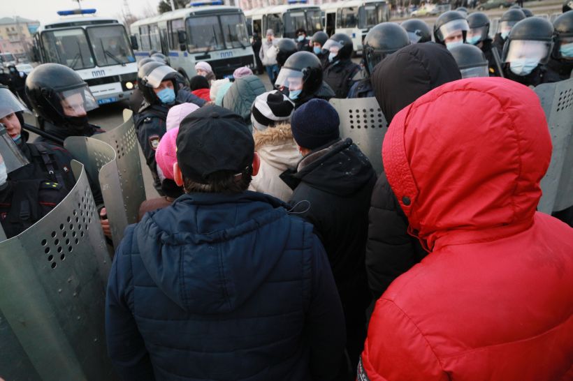 Митинг за Навального в Барнауле, 21.04.2021 Фото:Олег Укладов