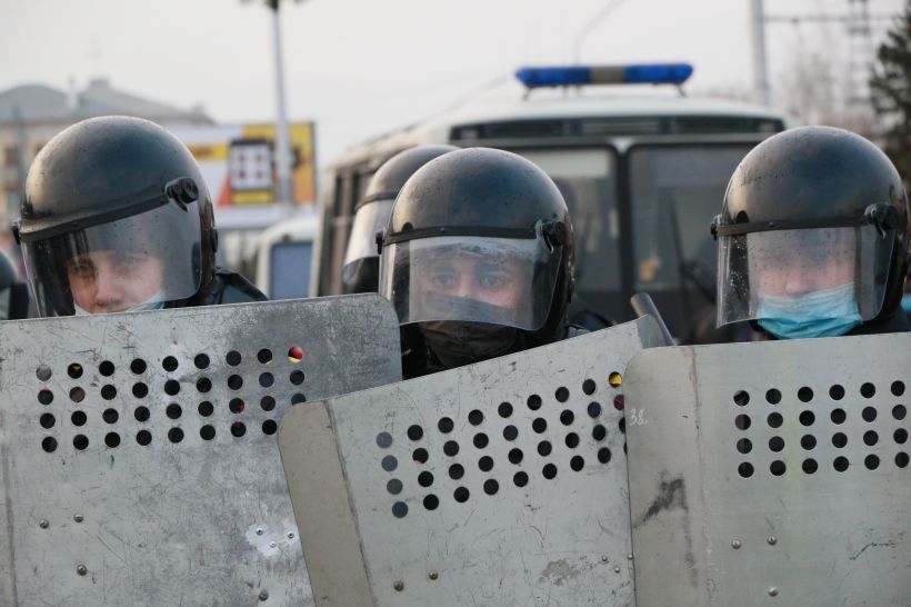 Митинг за Навального в Барнауле, 21.04.2021 Фото:Олег Укладов
