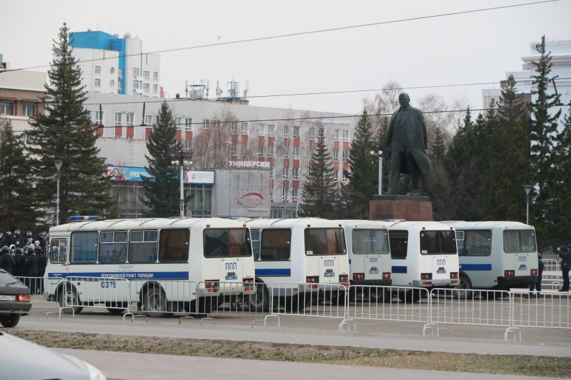 Митинг за Навального в Барнауле, 21.04.2021 Фото:Олег Укладов