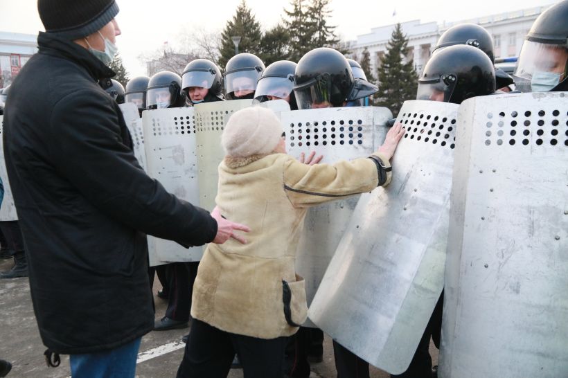 Митинг за Навального в Барнауле, 21.04.2021 Фото:Олег Укладов