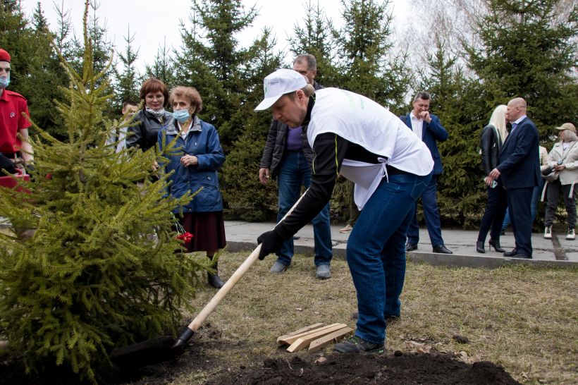 Акция «Сад памяти» в 2021 году в Барнауле Фото:Виталий Барабаш