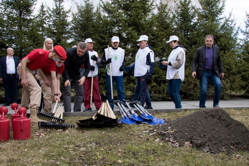 Акция «Сад памяти» в 2021 году в Барнауле Фото:Виталий Барабаш