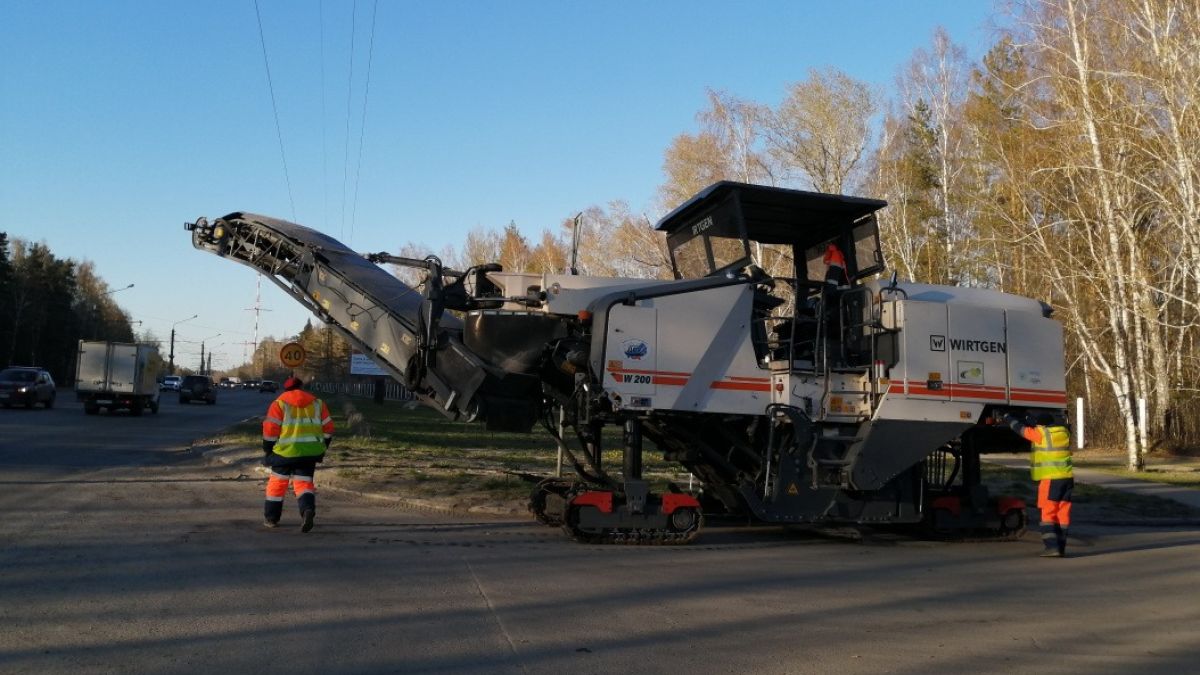 Ремонт дороги на Змеиногорском тракте