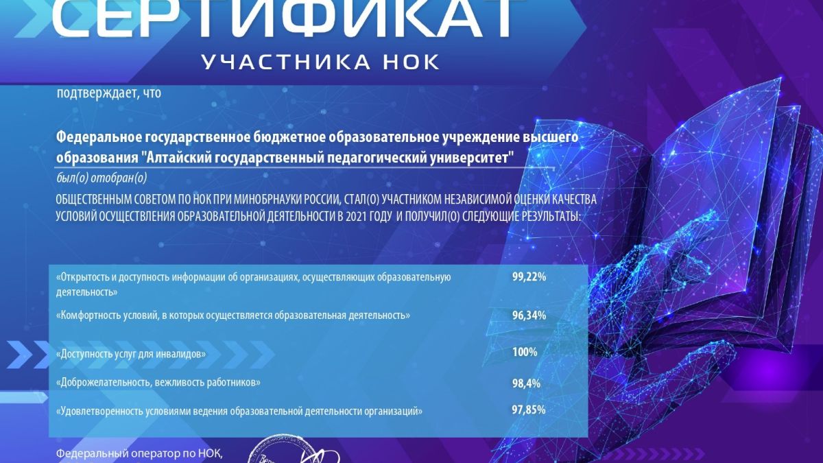 Сертификат о прохождении оценки