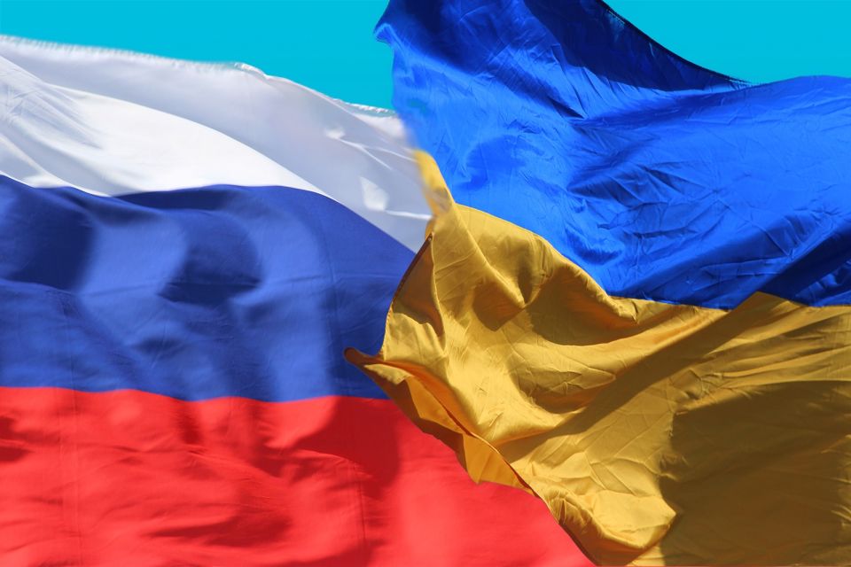 Россия. Украина. Флаги