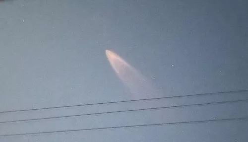 На Алтае засняли пролетающую над регионом ракету Союз-2.1а