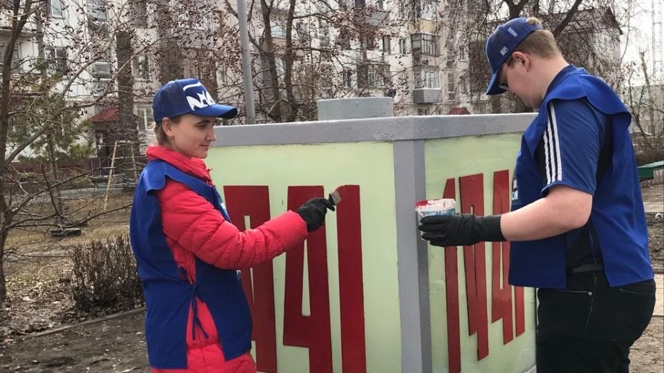 Восстановление памятника на мемориале Победы в Бийске