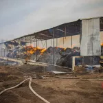 Крупный пожар произошел на ферме в алтайском районе