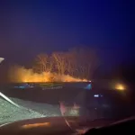 На трассе Барнаул – Рубцовск автомобиль слетел в кювет и сгорел