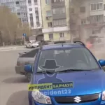 В Барнауле возле ТЦ Норд-Вест вспыхнул автомобиль