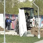 В Барнауле демонтировали воркаут-площадку в парке Смертина