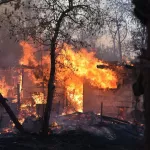 В пригороде Барнаула загорелись постройки в гаражном кооперативе