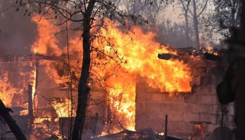 В пригороде Барнаула загорелись постройки в гаражном кооперативе