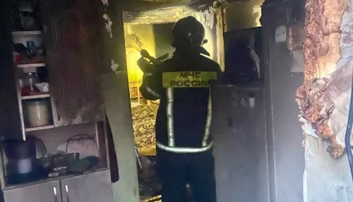 В Барнауле 10 человек эвакуировали из горящего дома на проспекте Строителей