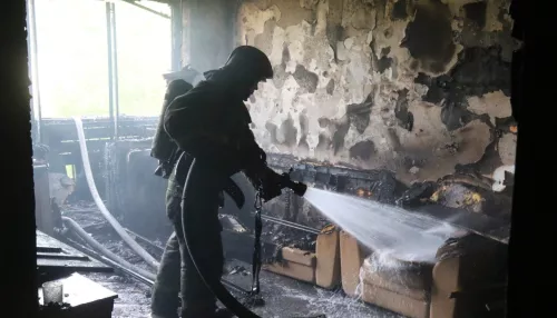 В Барнауле пожарные спасли двух человек в доме на улице Молодежной
