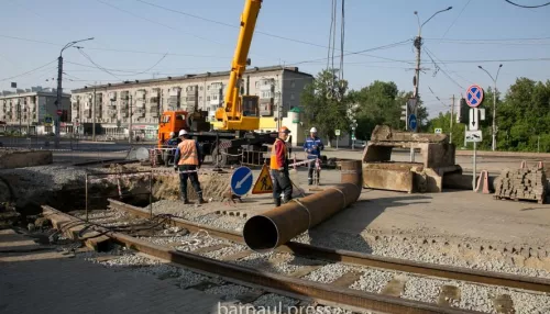 В Барнауле демонтировали часть разворотного кольца из-за ремонта теплосетей