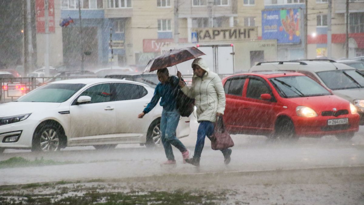 Ливень в Барнауле 