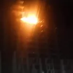 В центре Барнаула на стройке ночью произошел пожар