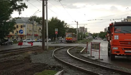 В Барнауле демонтируют трамвайное кольцо у ТЦ Пионер и закроют часть пр. Ленина