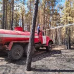 Пожарный поезд отправили для тушения леса в Михайловском районе