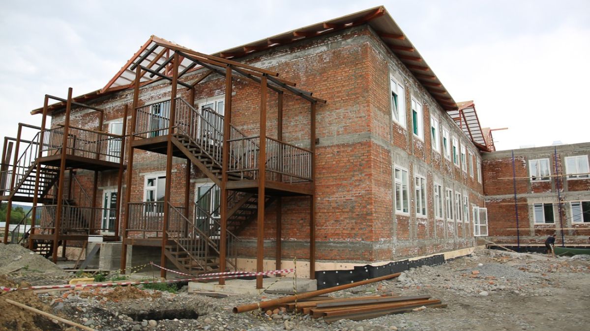 Строящийся детский сад в Горно-Алтайске