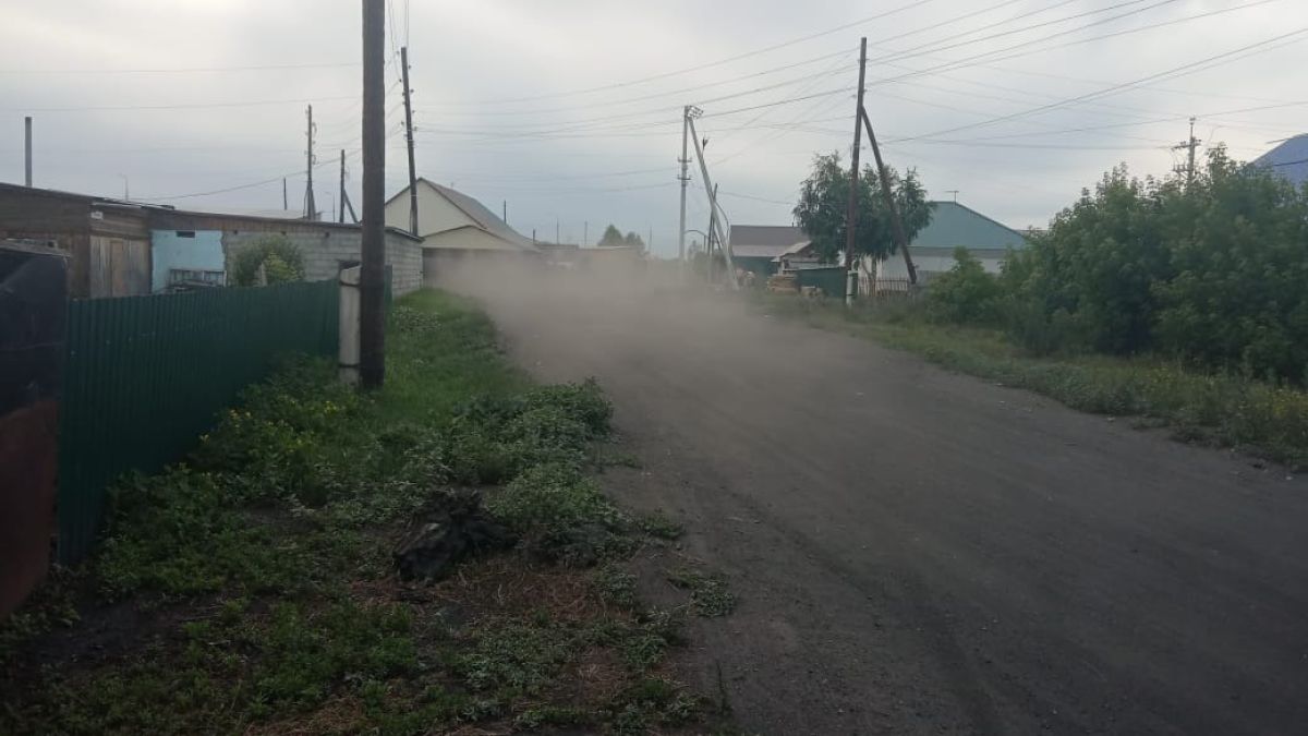 Жители Камня-на-Оби пожаловались на пыльную дорогу