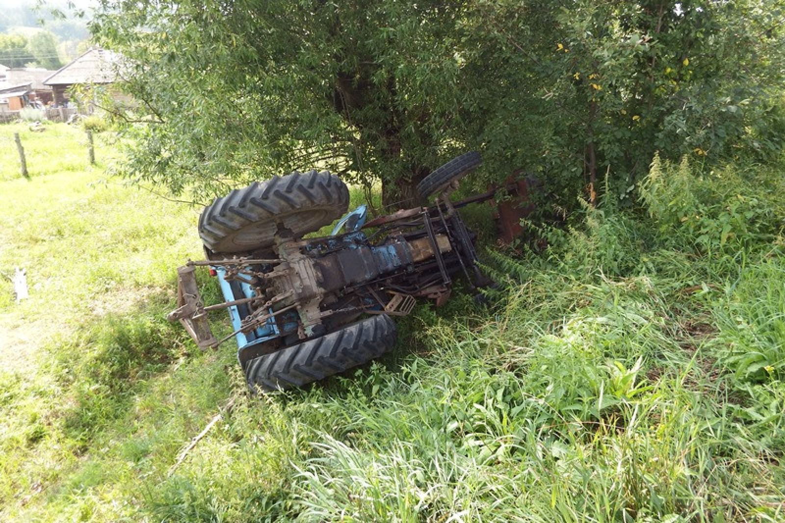 В Алтайском крае сельчанин перевернулся на угнанном тракторе - Толк  06.08.2022