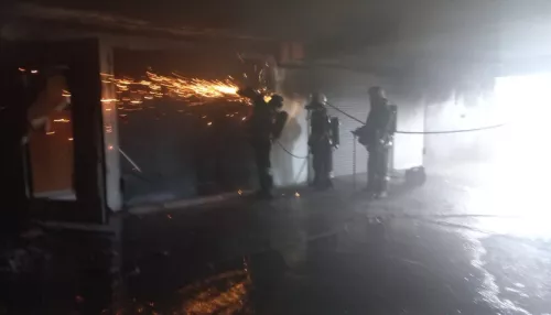 В Барнауле из-за сломанной машины загорелся гаражный бокс