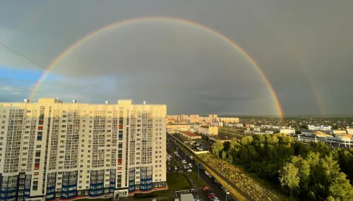 Барнаульцы восхитились яркой двойной радугой на вечернем небе