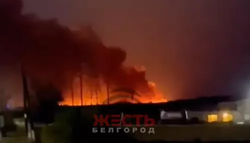 Склад с боеприпасами загорелся на границе с Украиной