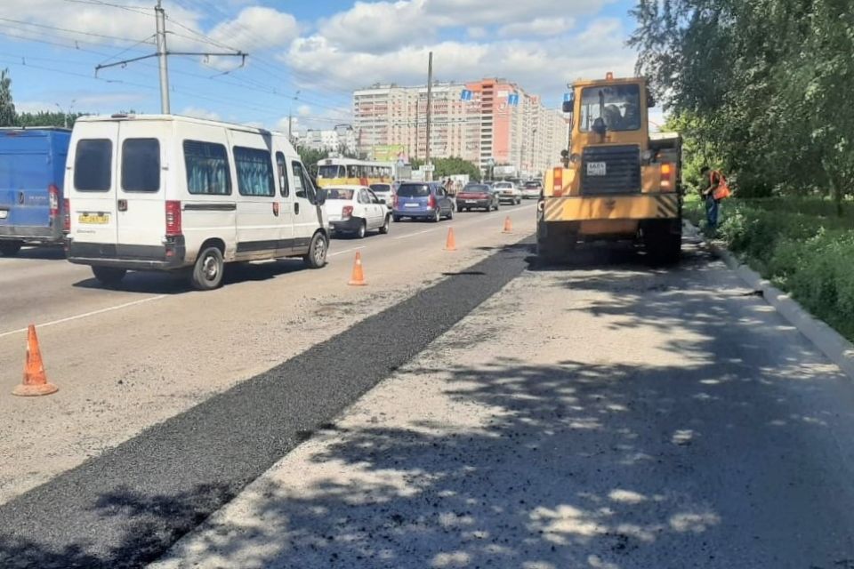 Ремонт дороги на улице Попова