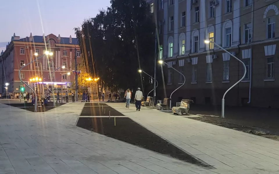 В центре Барнаула благоустроили новый сквер