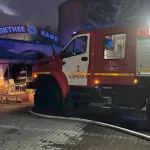 В Барнауле произошел крупный пожар у кафе Ноев ковчег