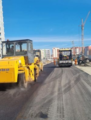 Строительство новой дороги в Барнауле