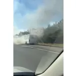 В Барнауле на Правобережном тракте загорелся рейсовый автобус