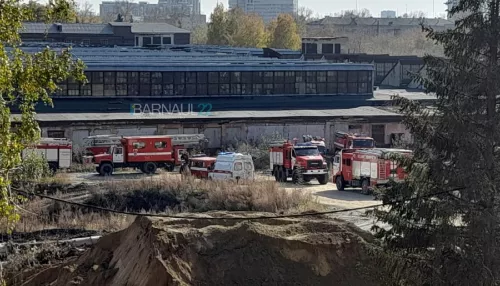 В Барнауле произошел пожар на меланжевом комбинате
