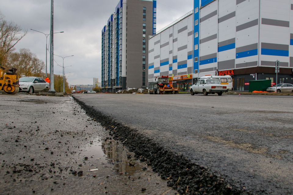Строительство дороги на улице 280-летия Барнаула 