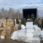 Гуманитарный груз передали мобилизованным жителям Алтая. Кадры из лагеря