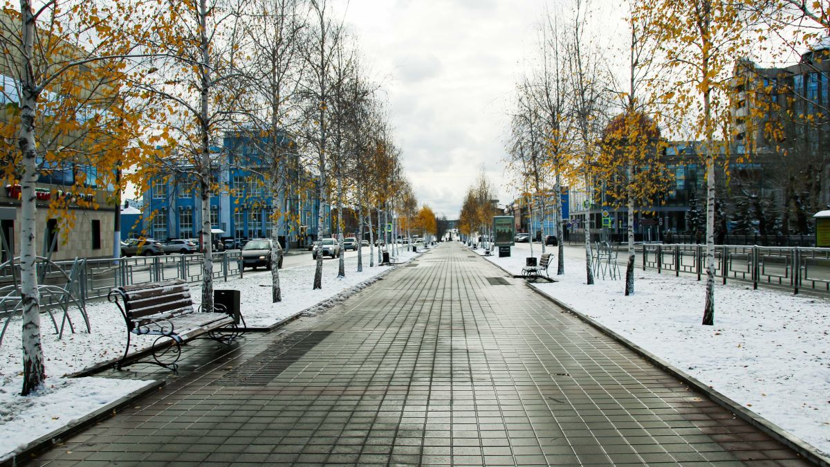 Снег в Барнауле 