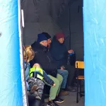 В Алтайском крае у военкомата разбили теплую палатку