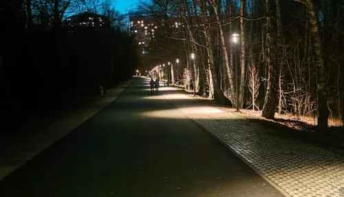 В барнаульском парке Юбилейный зажглась сотня фонарей