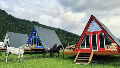 На Алтае продают турбазу с треугольными домиками за 22 млн рублей
