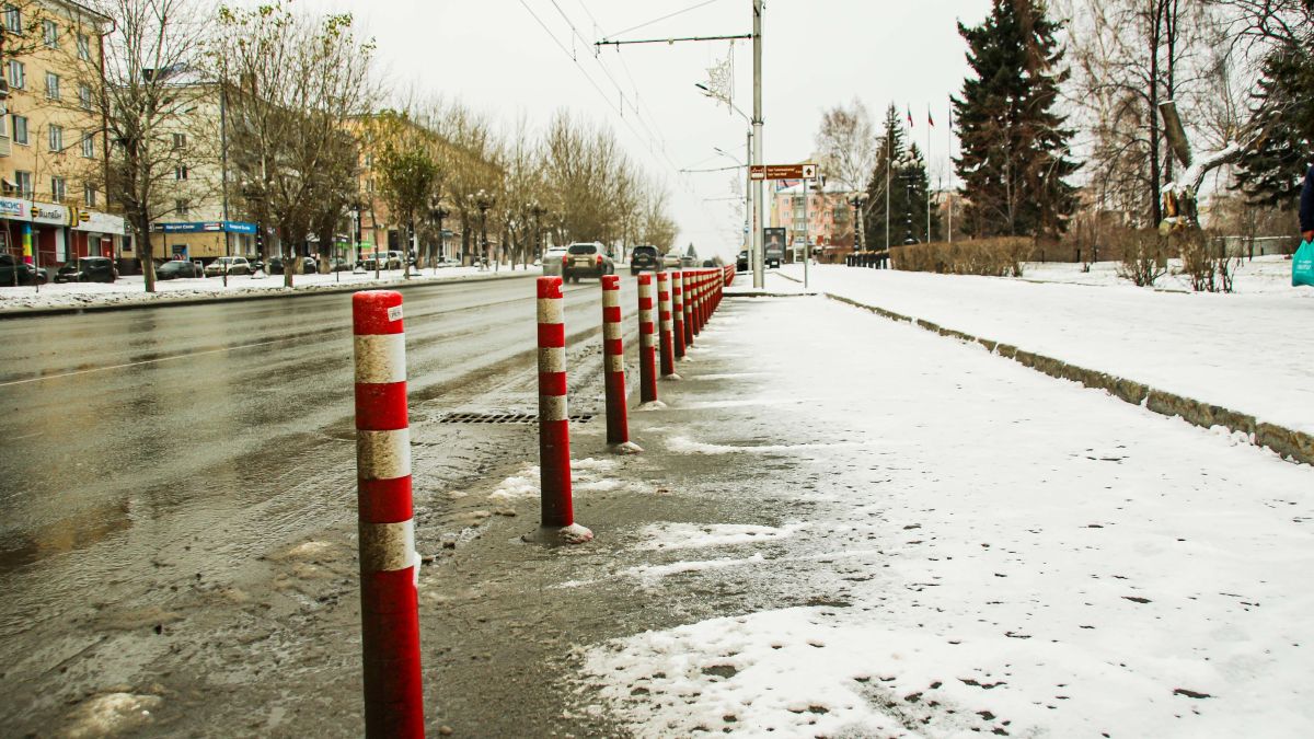Снегопад в Барнауле