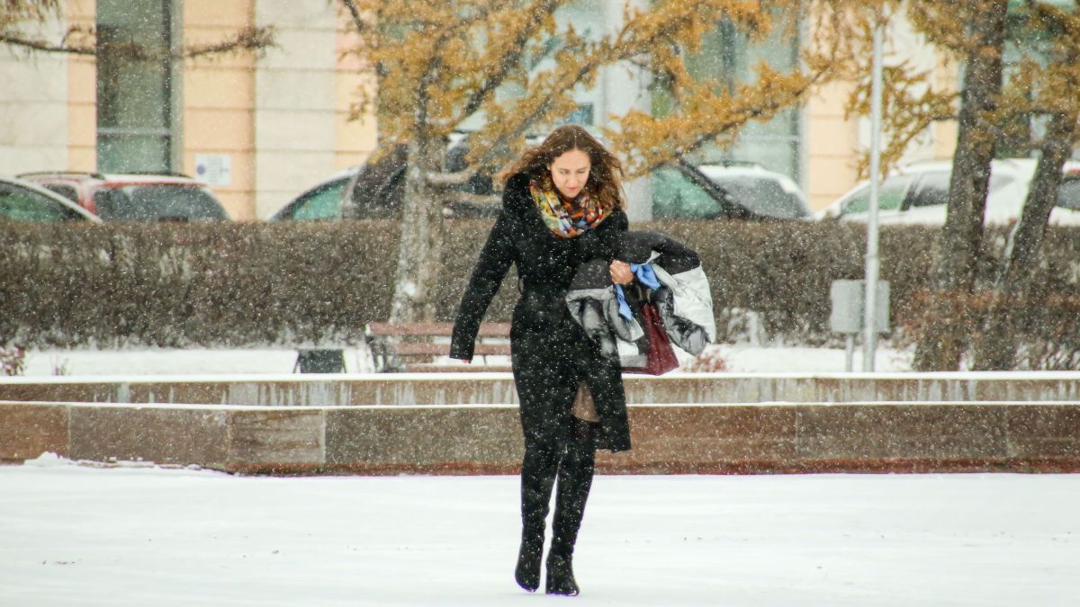 Снегопад в Барнауле
