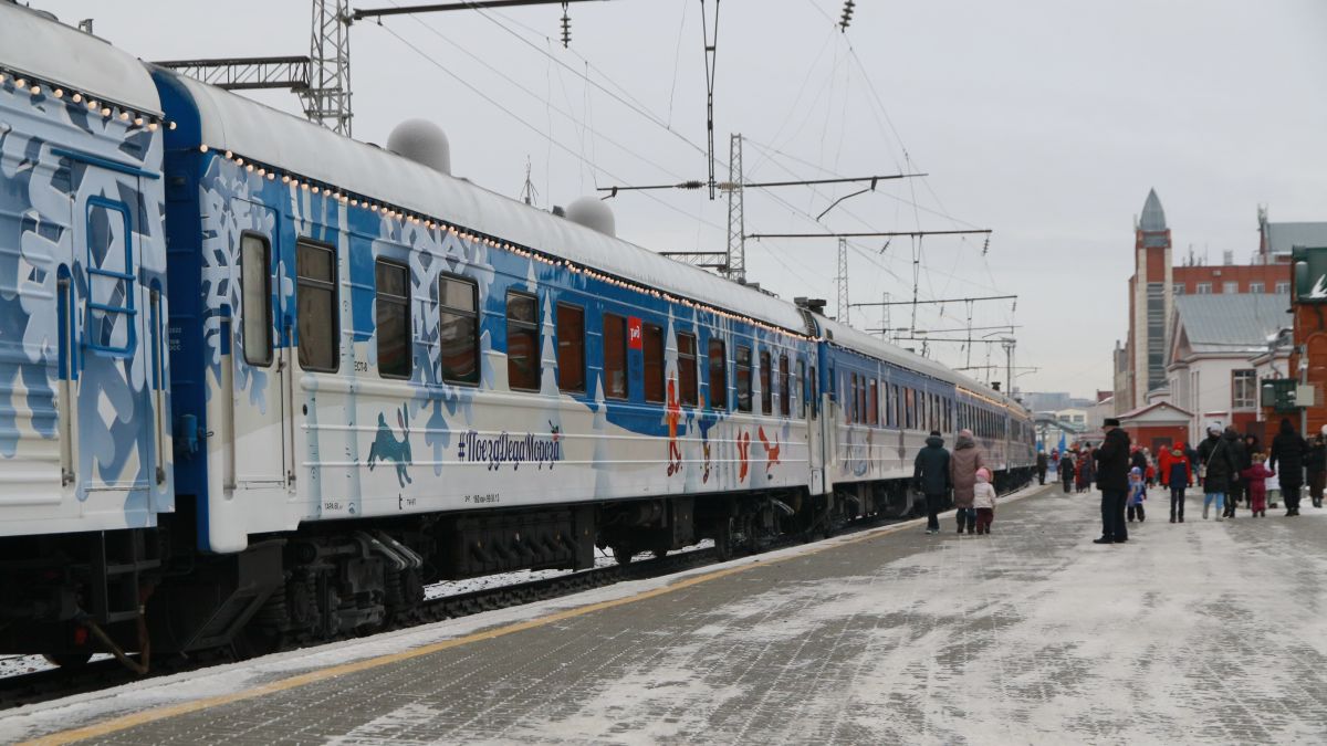 Поезд Деда Мороза в Барнауле