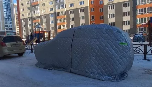 Ноу-хау из Якутии: барнаульские водители начали кутать машины в автоберлоги